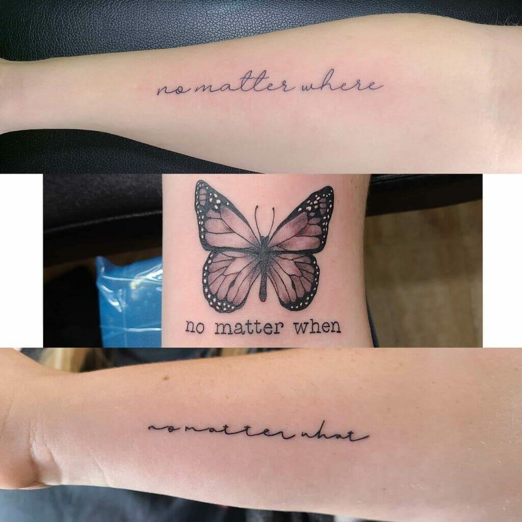 Best Friends Butterfly Tattoo