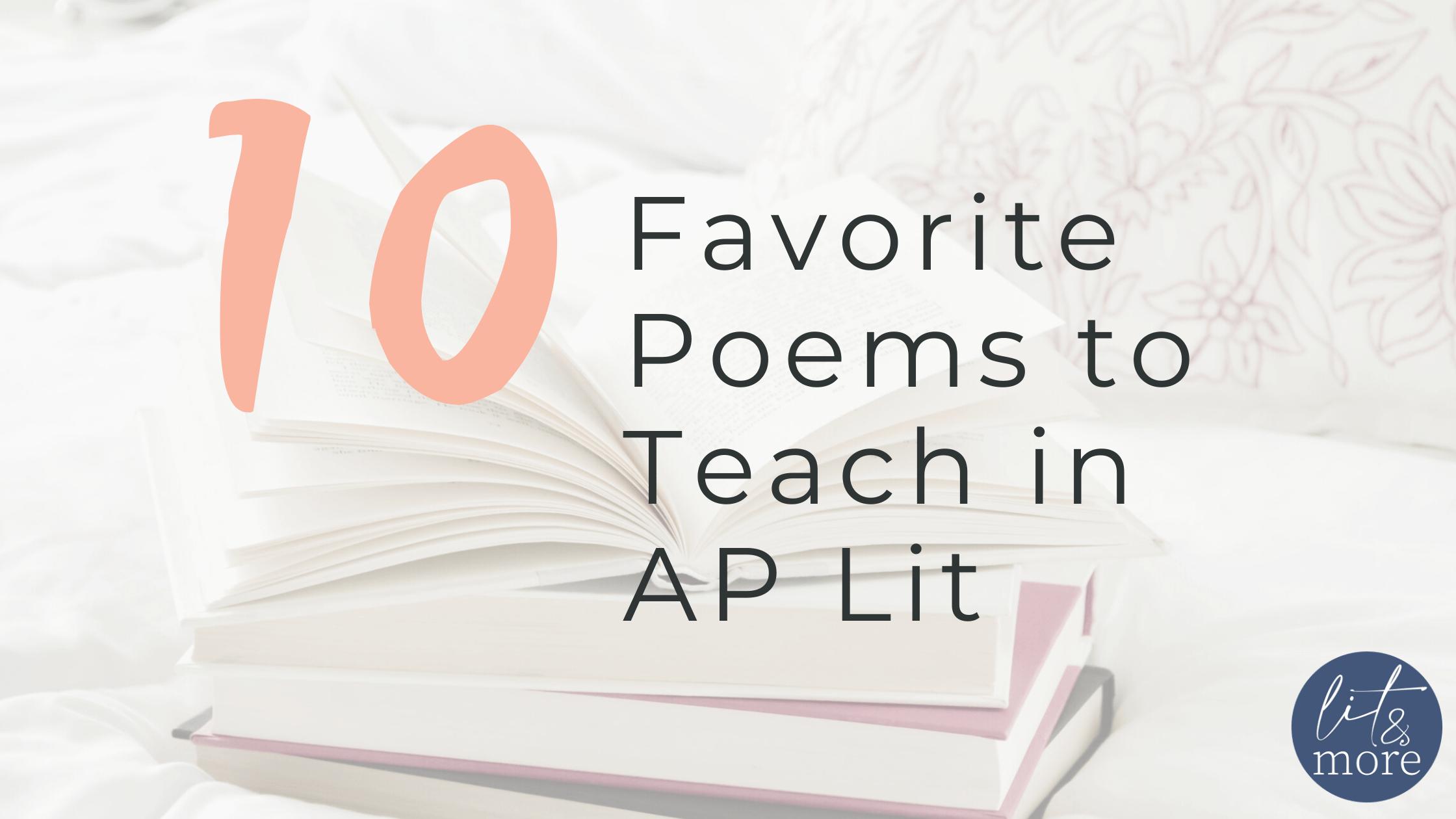 List of favorite poems for AP Lit