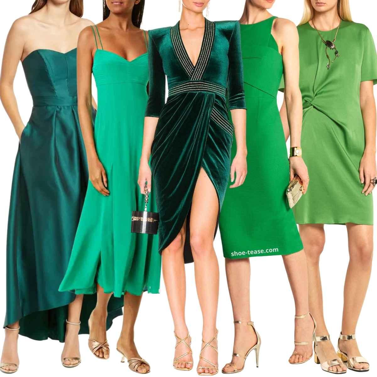 Best Color Shoes to Wear with Green Dresses