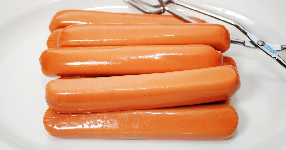 hot dogs on a plate