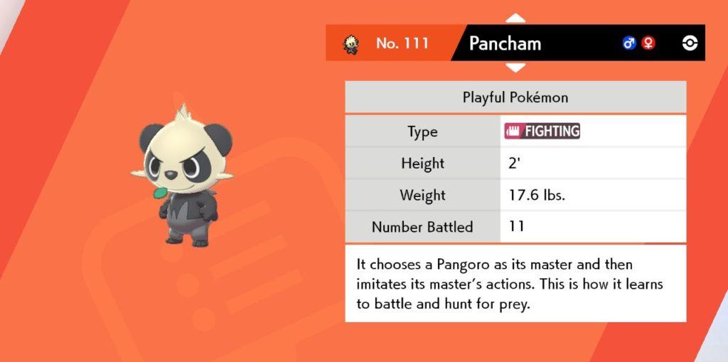 Pokémon Sword and Shield find Pancham