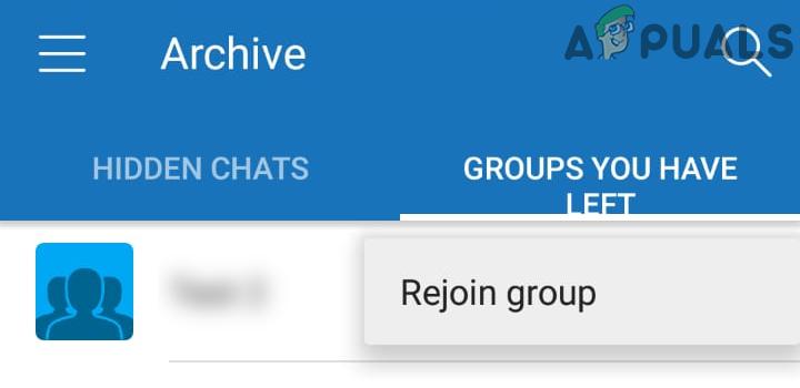 Rejoin Group in the Archive of GroupMe